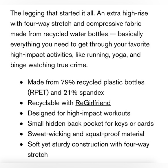 New Girlfriend Collective Compressive High-Rise Legging 23.74” length - Picture 14 of 14